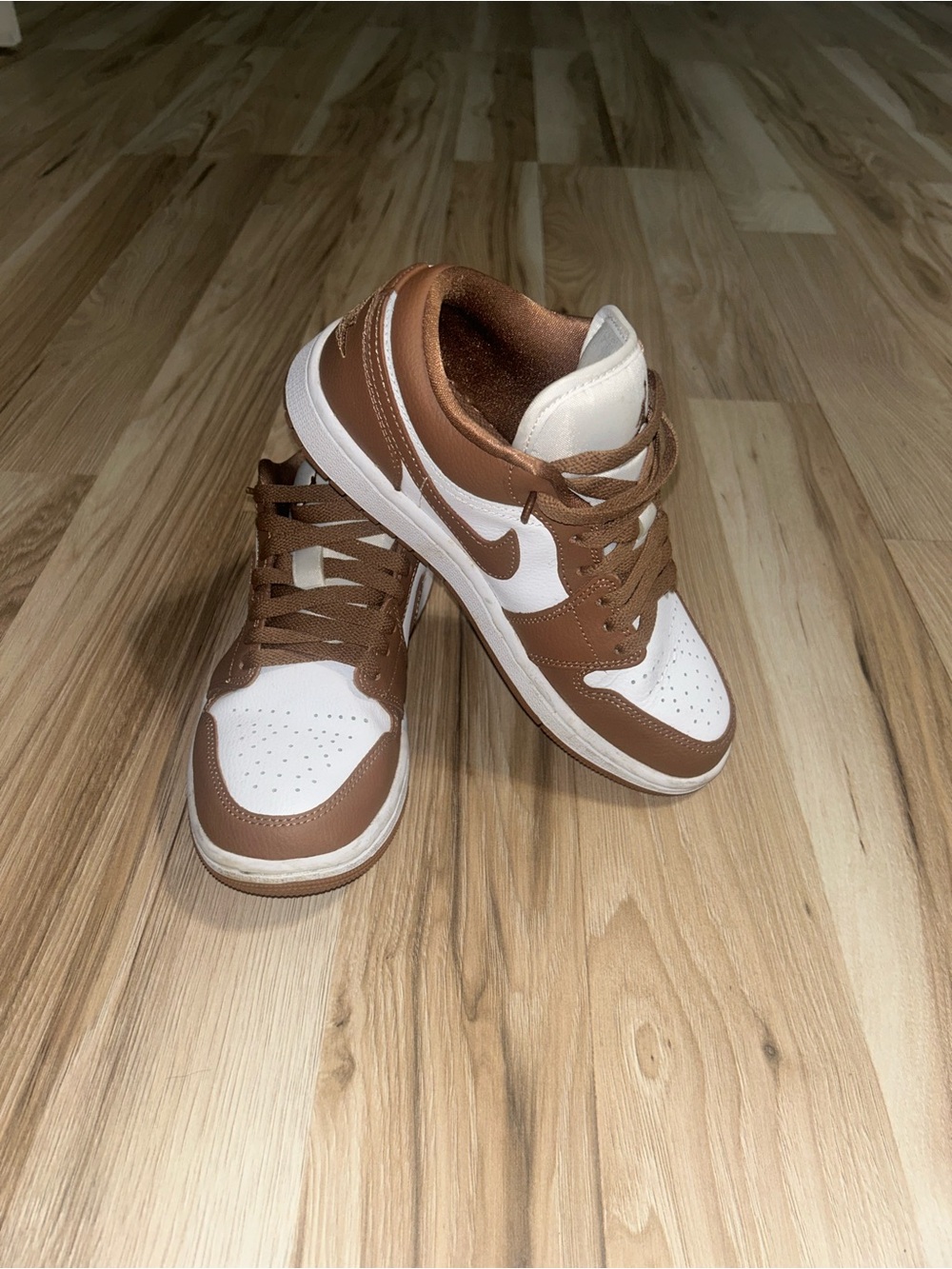 Jordan Low-Top Sneakers in Brown and White